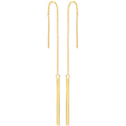 Y/G Chain Drop Threader Earrings