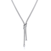 Necklace with 3 Stripes Cz's 17"