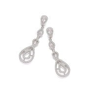 Micro Pave' Cz Fancy Drop Earrings