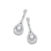 Micro Pave' Teardrop Cz Earrings