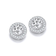 Micro Pave' Round 6.0mm Cz Earrings