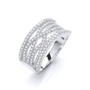 Micro Pave' White Cz Ring