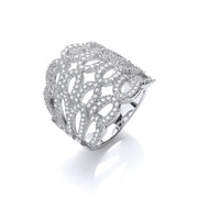 Micro Pave' Cz Fancy Ring