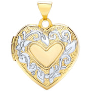 Y/W Heart Shaped Family Locket