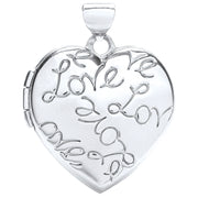 W/G Heart Locket with Love engraved