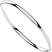 Silver Faceted Ladies Bangle