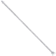 Silver 4.7mm Rubover 3.7mm Cz Tennis Bracelet