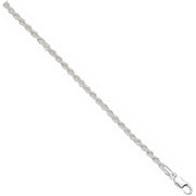 Silver 4.3mm Hollow Rope Chain/Bracelet