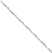 Silver 5mm Flat Pave Curb Chain