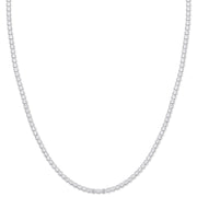 Silver 2.4mm 17" Tennis Cz  Chain