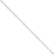 Silver 5mm Flat Byzantine Chain