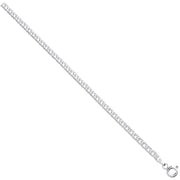 Silver 4mm Double Link Curb