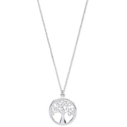 Silver Tree of Life Necklace 16"