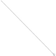 Silver 1.3mm D/C Belcher Rh. Plated Cable & Bar Chain