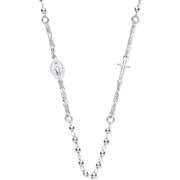 Silver Rosary Beads 18" Chain