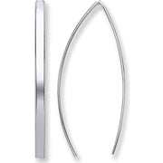 Silver Two Pin D-Shape Earrings