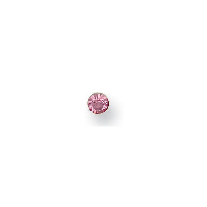 Y/G Pink Cz Nose 3mm Stud