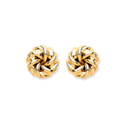 9ct Y/G Tight Knot Studs