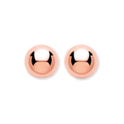9ct R/G 6mm Ball Studs