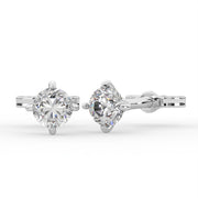 0.50 Carat Solitaire (D, VVS) Lab Grown Diamond Studs in 9ct White Gold
