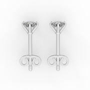 0.50 Carat Solitaire (D, VVS) Lab Grown Diamond Studs in 9ct White Gold