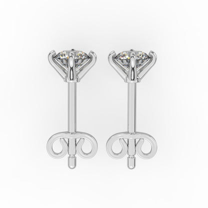 1 Carat Solitaire (D, VVS) Lab Grown Diamond Studs in 9ct White Gold