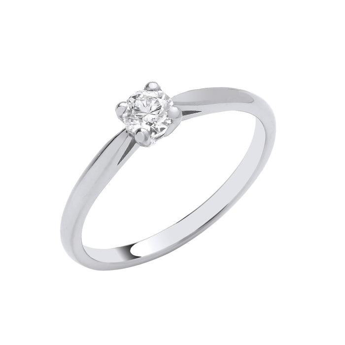 Platinum 0.25ct G/H-Si Diamond Engagement Ring