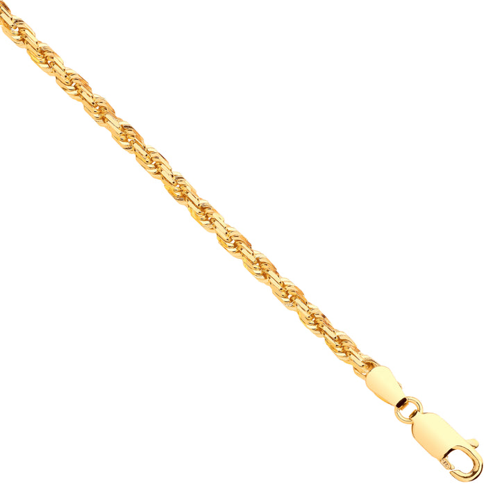 Y/G D/C 3.0mm Solid Rope Chain