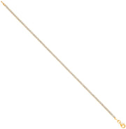 Y/G 2.1mm Round CZ Ladies Tennis Bracelet