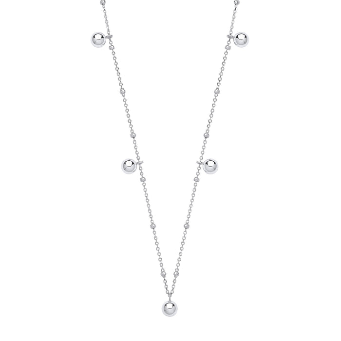 Silver Ball Necklace