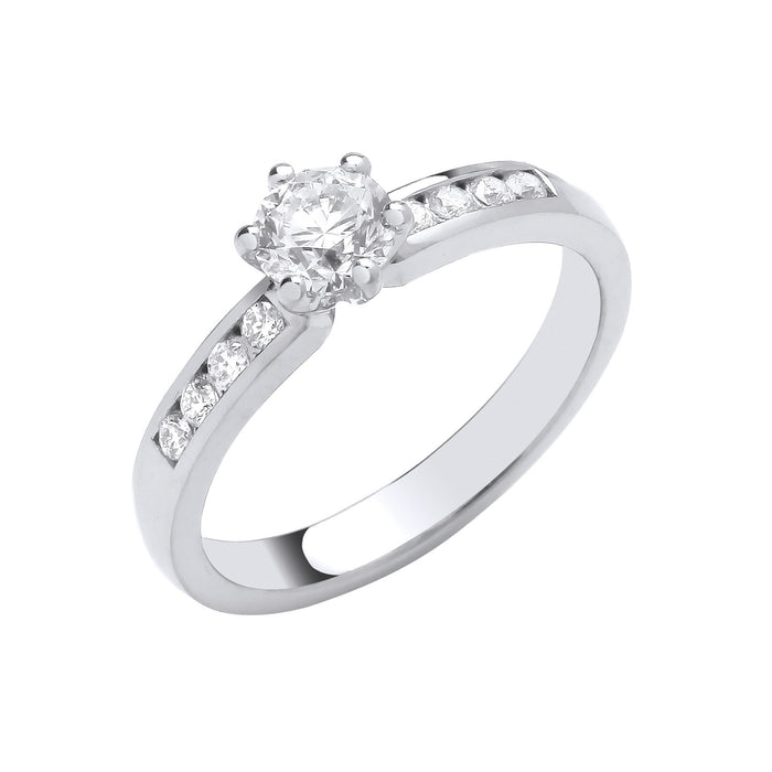 Platinum 0.70ctw Brilliant Cut Diamond Ring