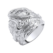 Silver Gents Saddle Ring
