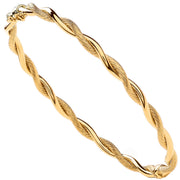 Y/G Plain & D/C Twist Ladies Bangle