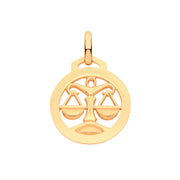 Y/G  Round Zodiac Pendant LIBRA