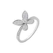 9ct White Gold 0.27ct Butterfly Ring