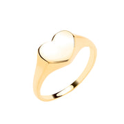 Y/G Heart Signet Ring