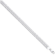 Silver Double Curb 9mm Chain