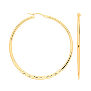 Y/G 40mm Half D/C Half Plain Hoops