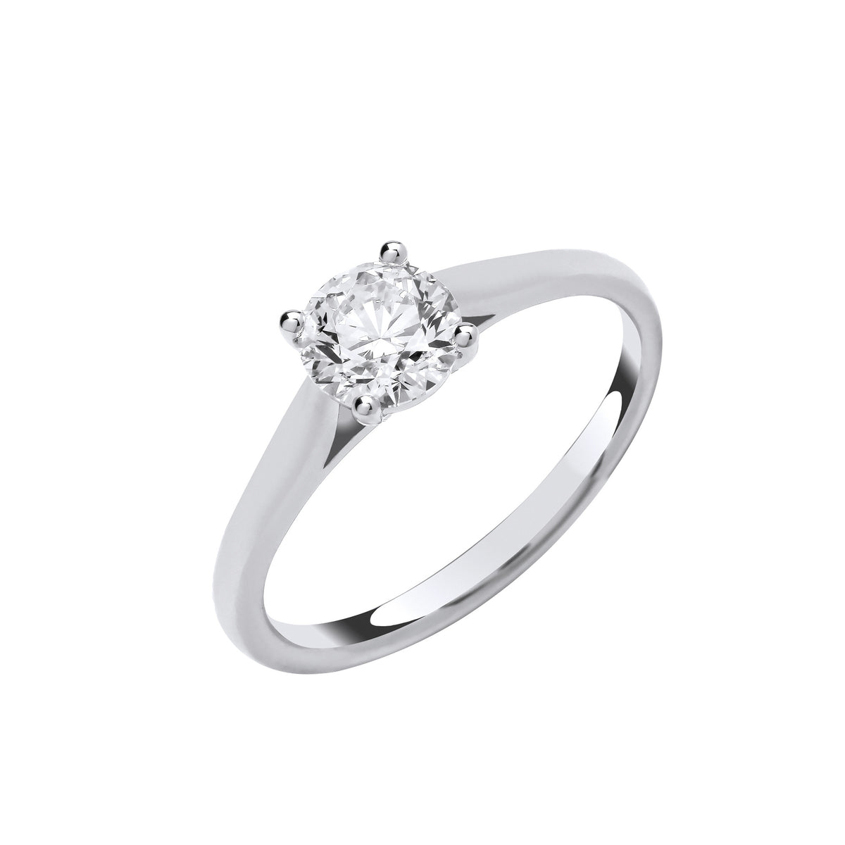 18ct White Gold 1.00ctw Solitaire LAB GROWN Diamond Ring IGI Certified