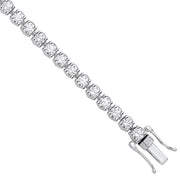 9ct White Gold 5.00ctw LAB GROWN Diamond Tennis Bracelet WGI Certified