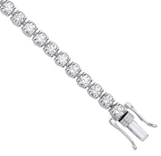 9ct White Gold 7.00ctw LAB GROWN Diamond Tennis Bracelet WGI Certified