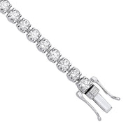 9ct White Gold 10.00ctw LAB GROWN Diamond Tennis Bracelet WGI Certified