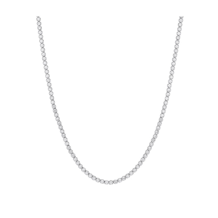 9ct White Gold 10.00ctw LAB GROWN 17" Diamond Tennis Necklace WGI Certified