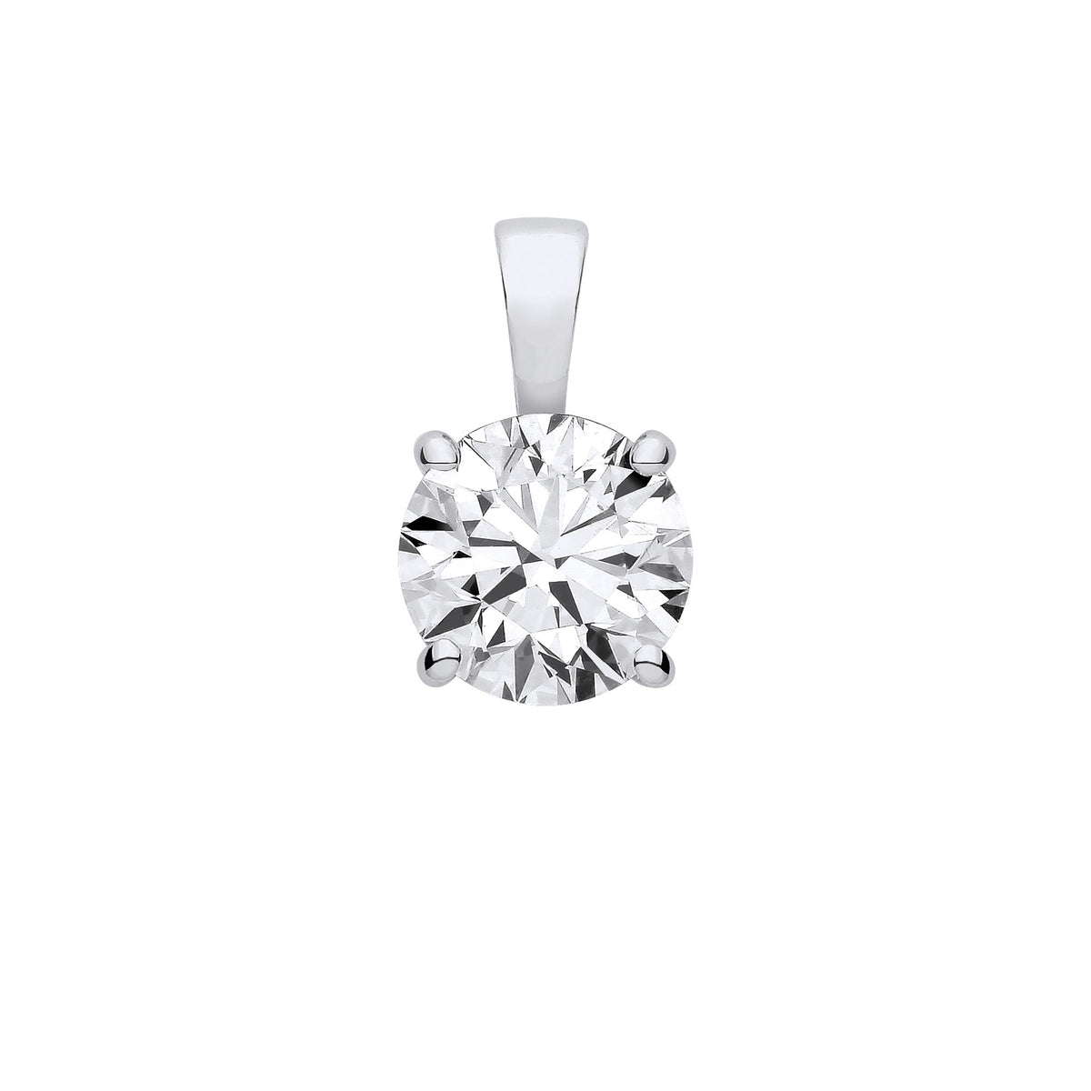 18ct White Gold 2.00ctw LAB GROWN Diamond Pendant IGI Certified