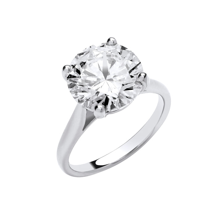 18ct White Gold 5.00ctw Solitaire LAB GROWN Diamond Ring IGI Certified