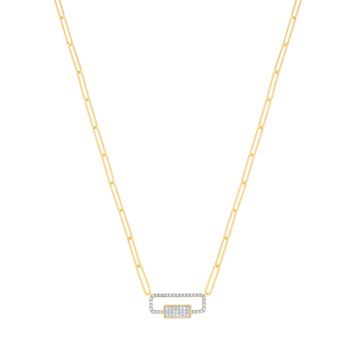 9ct Yellow Gold 0.22ctw (Chain 17")