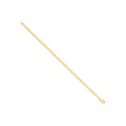 14ct Y/G Hollow Beveled Curb 4.0mm Chain