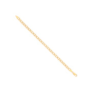 14ct Y/G Hollow Beveled Curb 5.0mm Chain