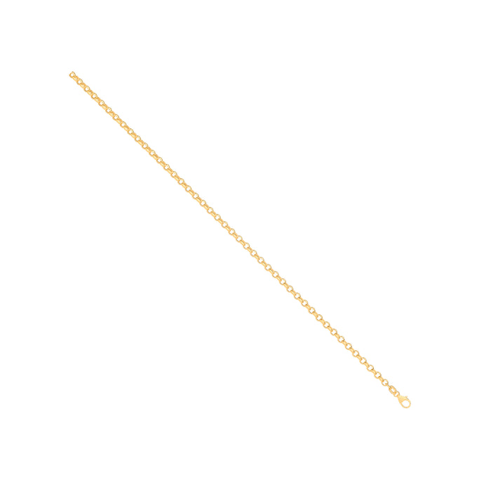 14ct Y/G Hollow Round D/C Belcher 3.3mm Chain