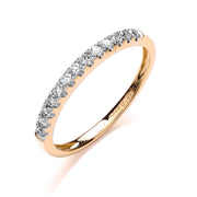 18ct Yellow Gold 0.20ctw Half Eternity Ring
